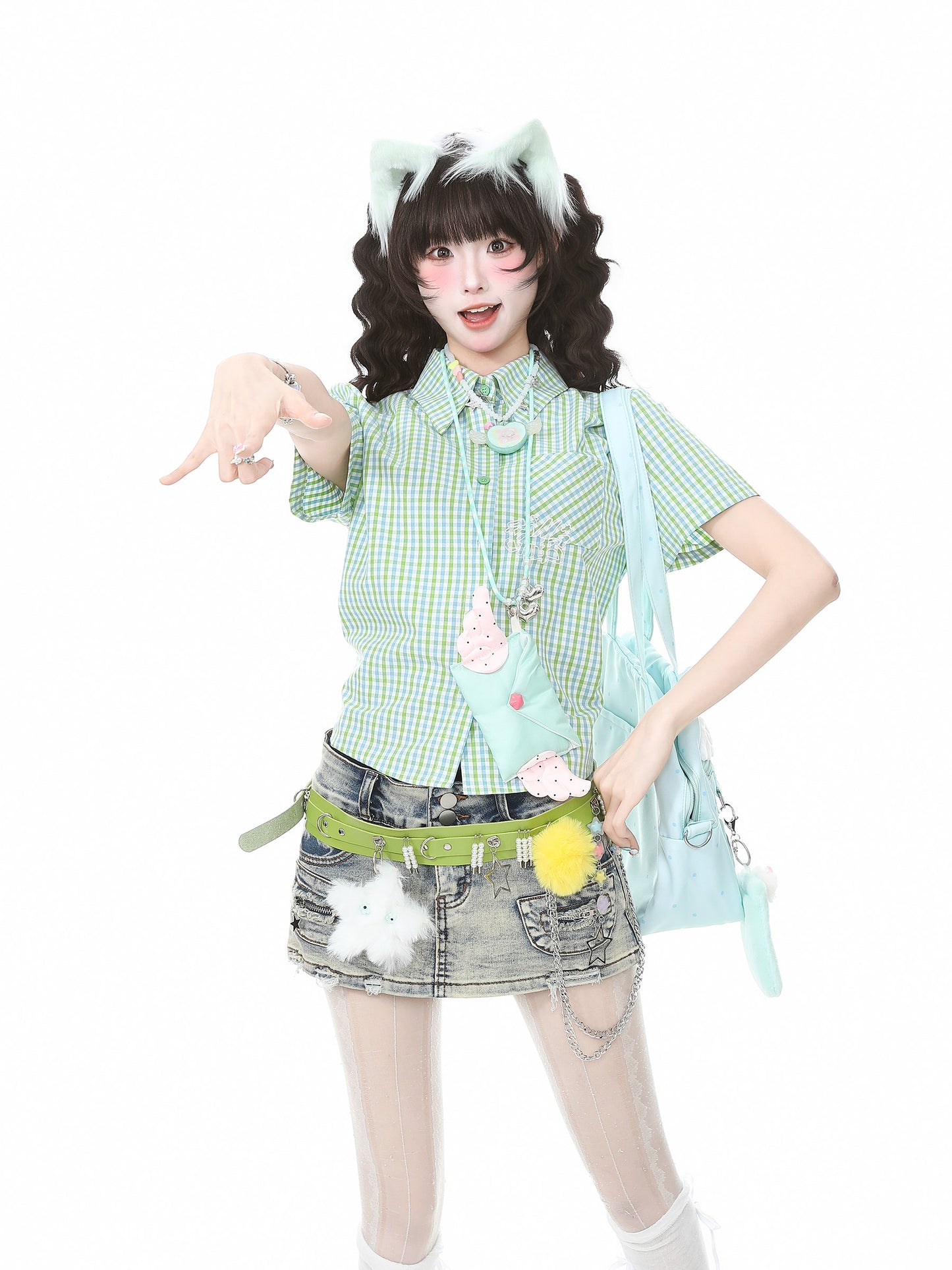 Languid Park - Plaid Embroidered Polo Shirt shirt Languid Park
