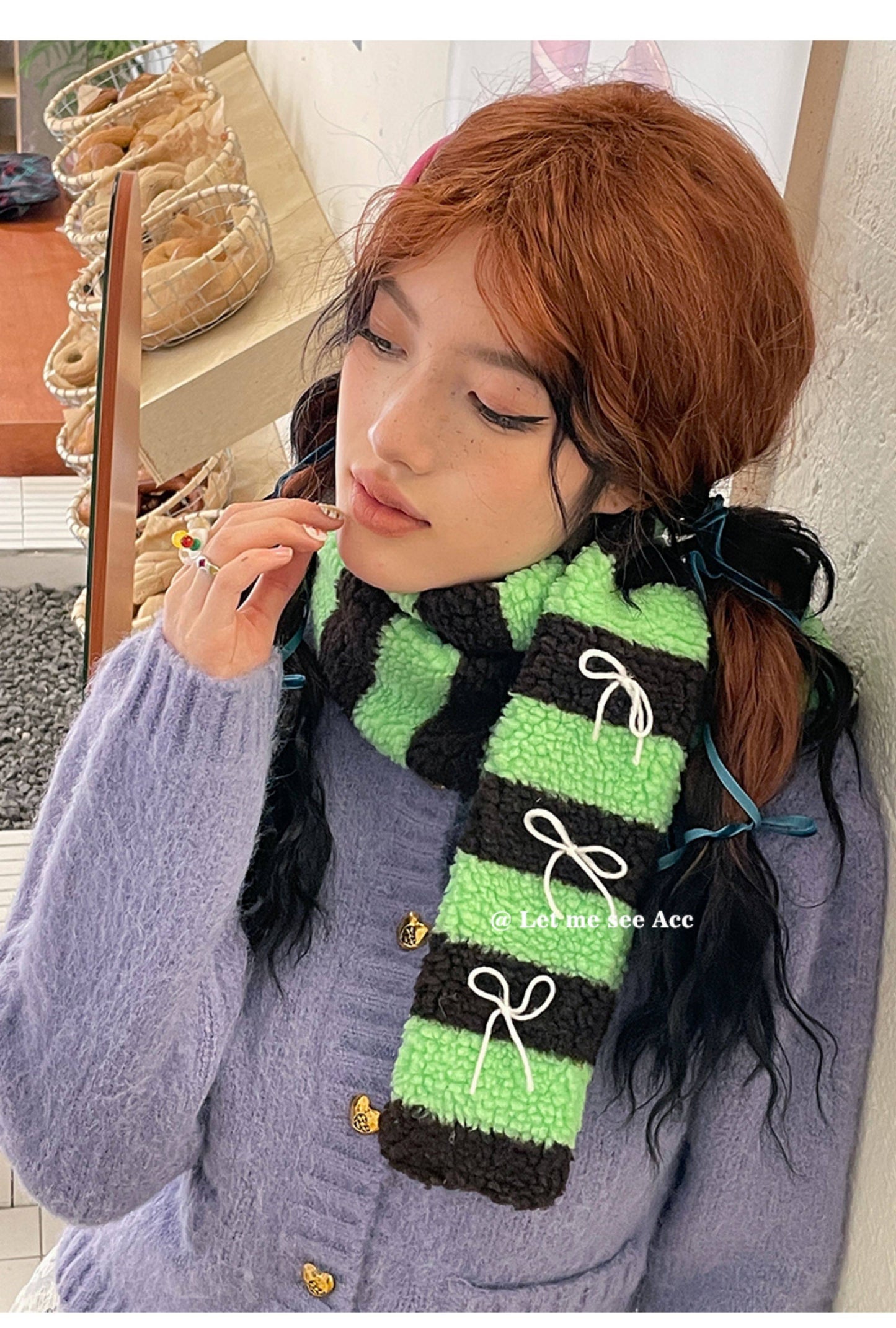 LET ME SEE - Kawaii Colorblock Lamb Scarf scarf let me see
