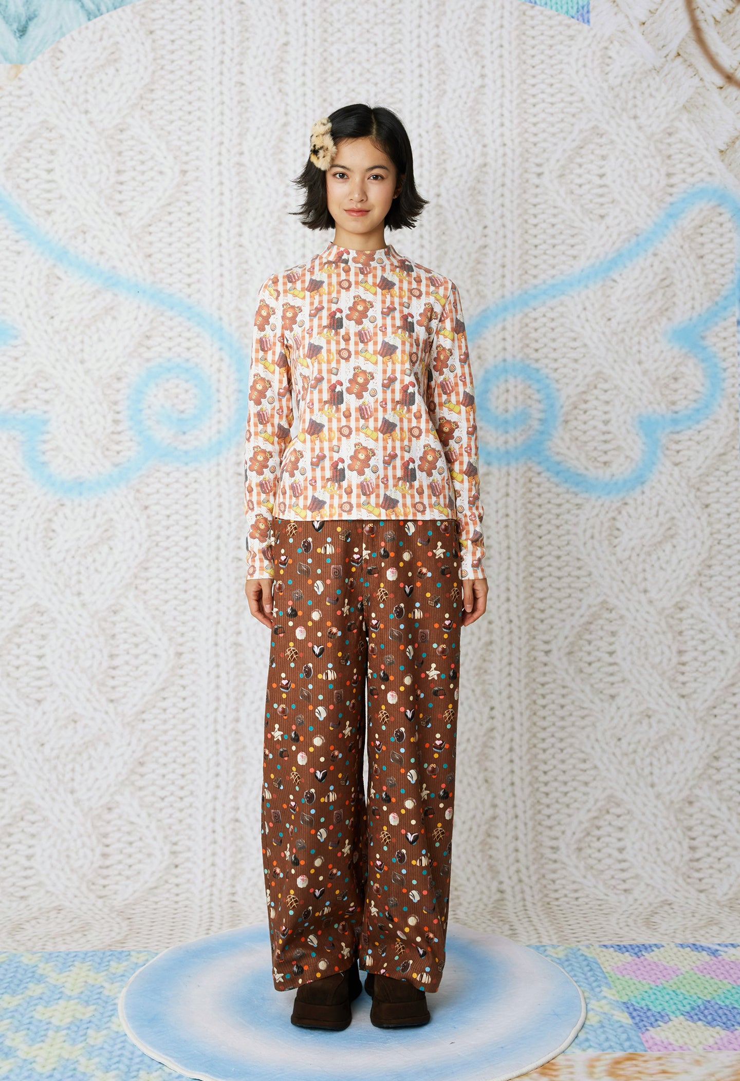 frufru - Kawaii Candy Print Corduroy Pants pants frufru