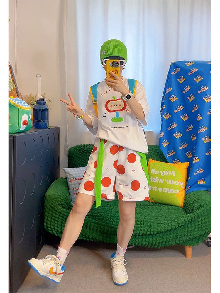 KURIOSITAET - Decora Kei White Polka Dot Shorts shorts KURIOSITAET