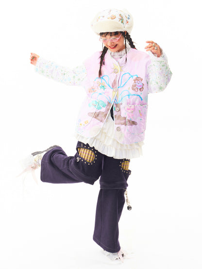 sillysis - Pink Kawaii Reversible Jacket jacket sillysis