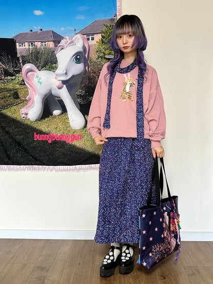 bunnybunnygun - Harajuku Cartoon Print Crewneck Sweatshirt sweatshirt bunnybunnygun