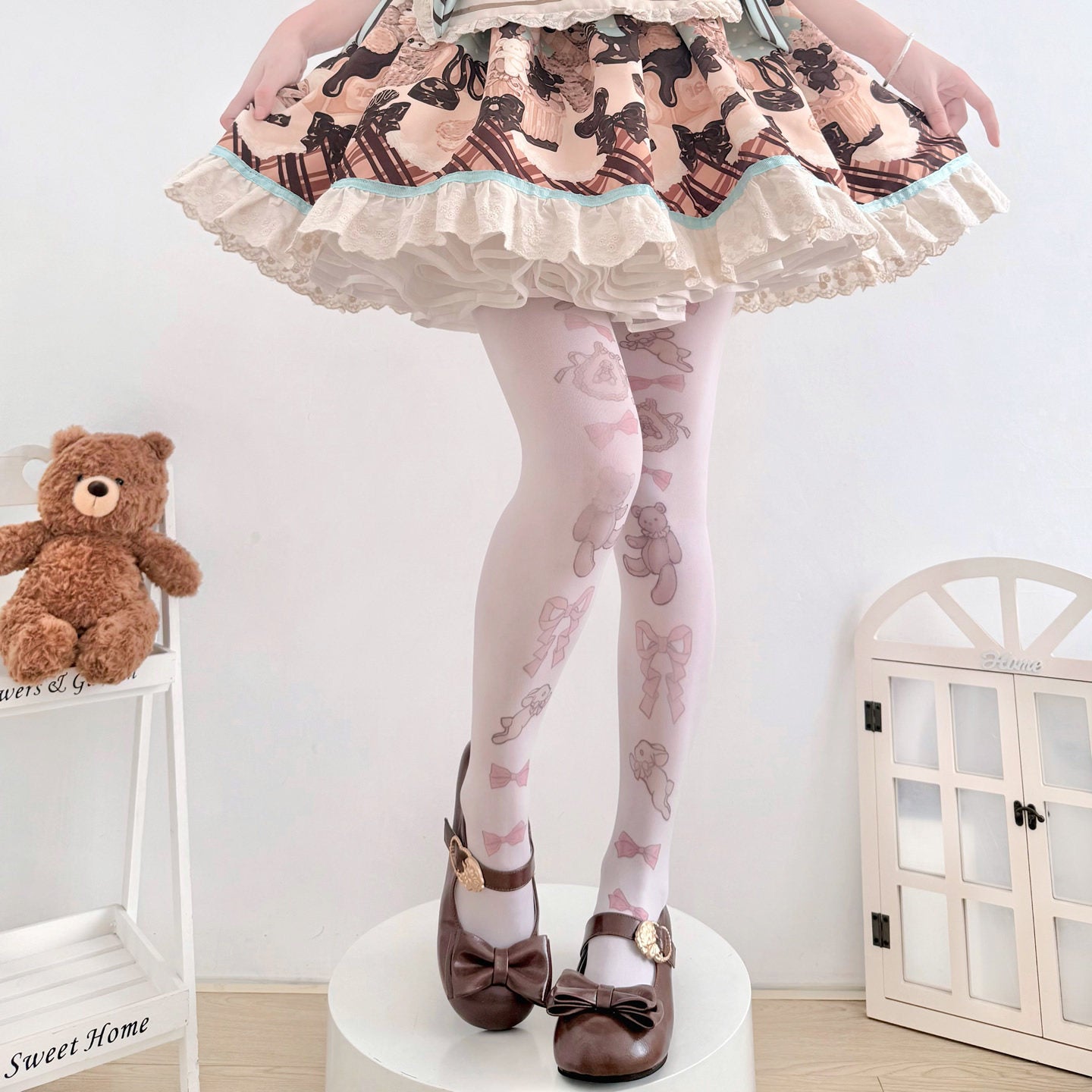 2 Bears - Velvet Bunny Bear Tights tights 2 bears