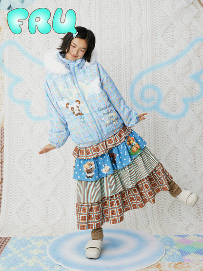 frufru - Kawaii Chocolate Cake Printed Skirt skirt frufru