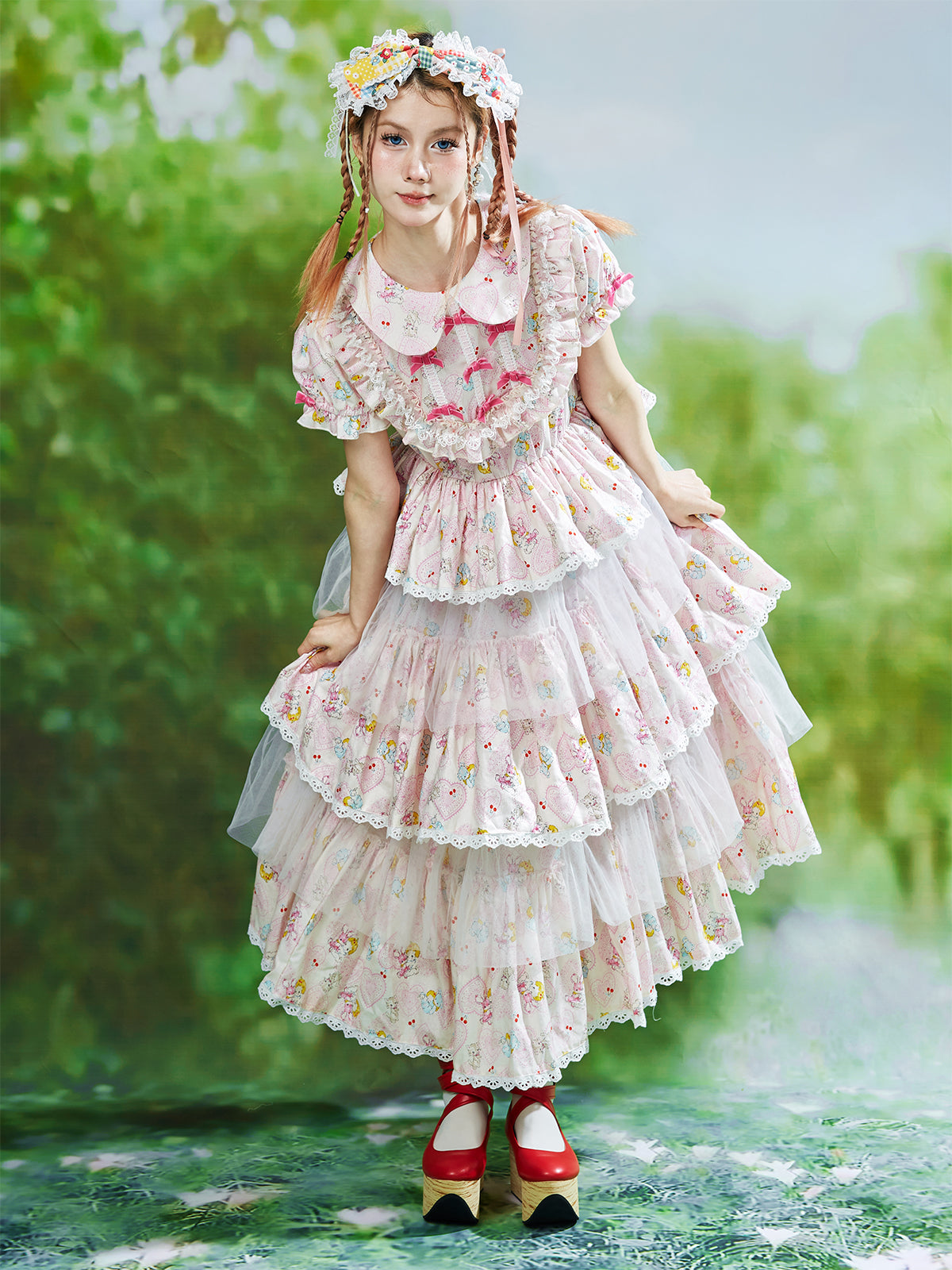 SOS MEME CLUB – Showa Retro Pink Kawaii Dress dress SOS MEME CLUB