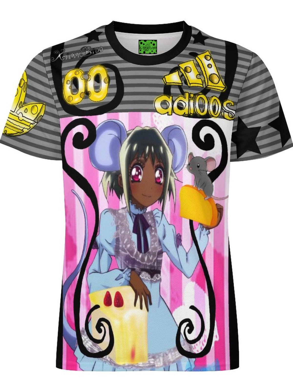 ki00bi00 - Anime Maid Graphic Loose Tee shirt ki00bi00