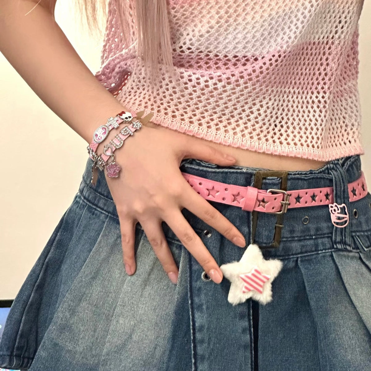 Kiwi Store - Y2K Holographic Cutout Star Belt belt kiwi store
