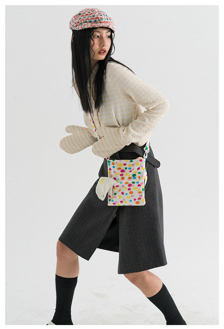leele - Kawaii Soft Colorful Polka Dot Bag bag leele