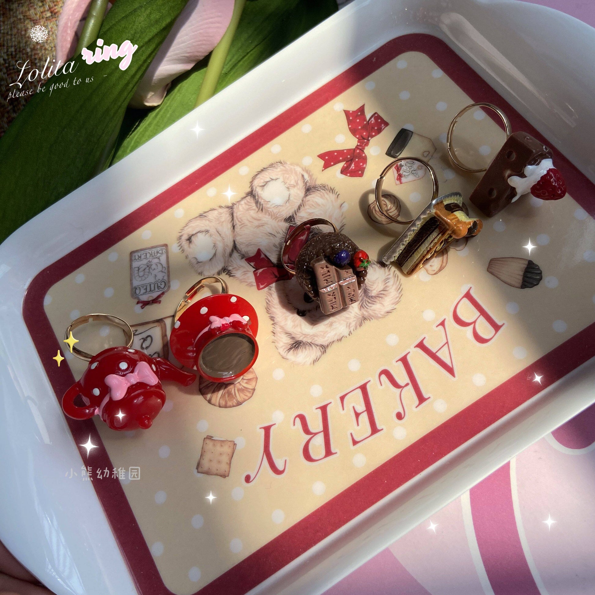 Bear Doll - Sweet Dessert Bow Ring ring Bear Doll