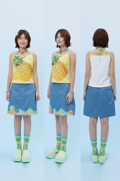 Frufru Fruity Girl Camisole Top | Japanese Kawaii Cotton Tank camisole frufru
