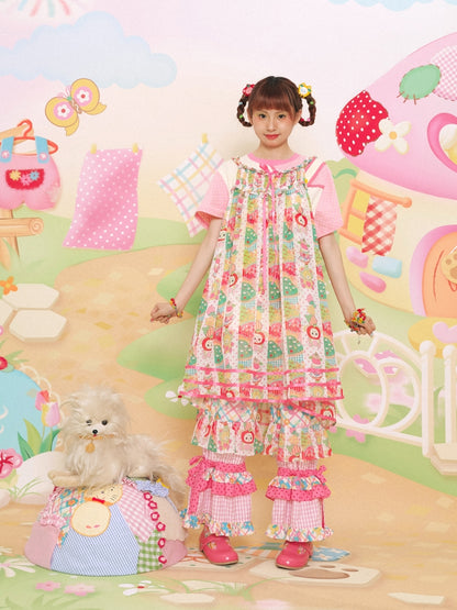 Lutra Jump Dress Chiffon Print Dress Cute Layered Cami Dress dress Lutra Jump