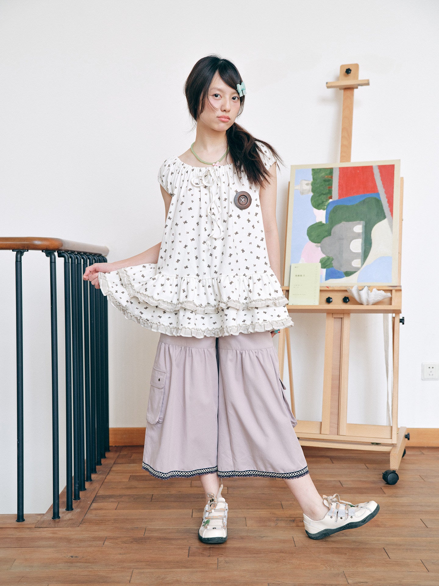 Have A Meal - Purple Lace Wide Leg Pants