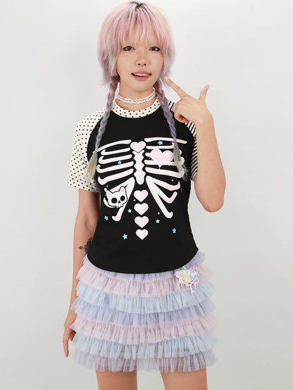 NIHONKIDS - Skull Print Punk Tee tee NIHON KIDS