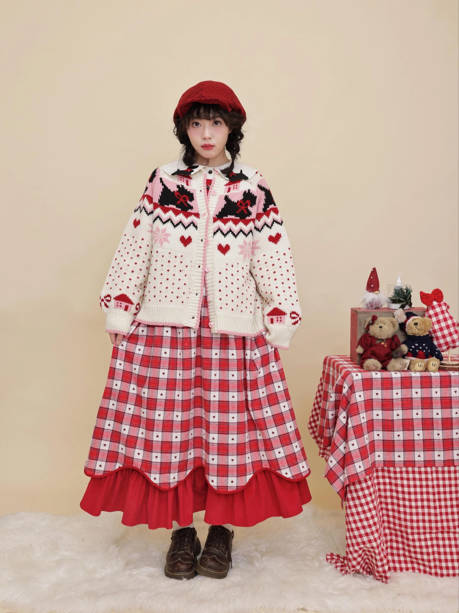 SemenCoicis - Vintage Heart Jacquard Dress dress SemenCoicis