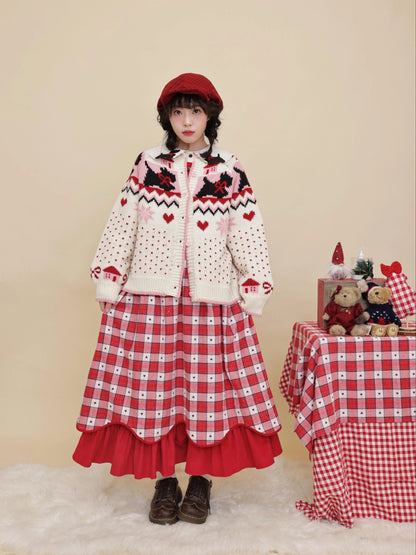 SemenCoicis - Vintage Heart Jacquard Dress dress SemenCoicis