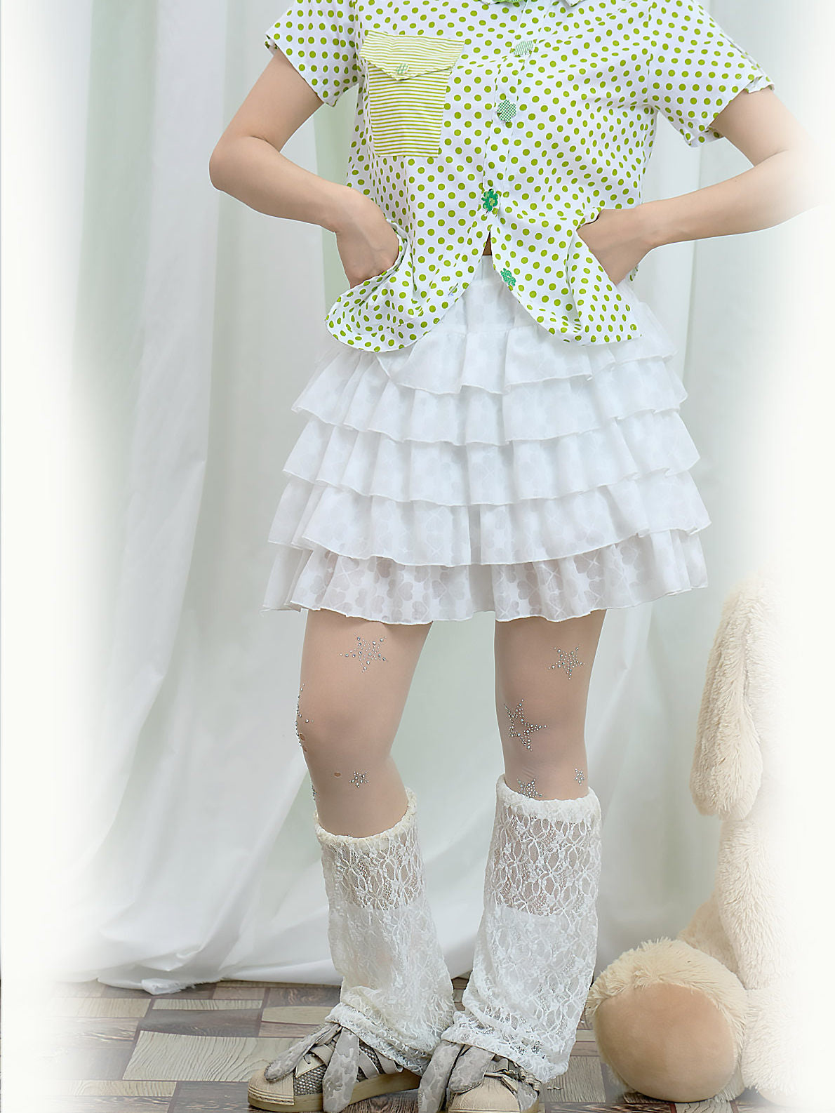 Moon Meadow - White Clover Tiered Skirt skirt Moon Meadow S