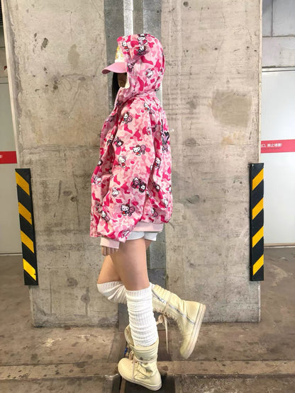 BlackBerry - Decora Kei Kitty Bomber Jacket jacket BlackBerry