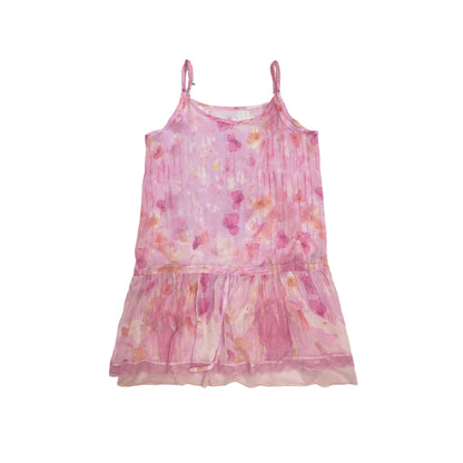 HIBABAO - Pink Floral Sheer Cami Dress dress HIBABAO