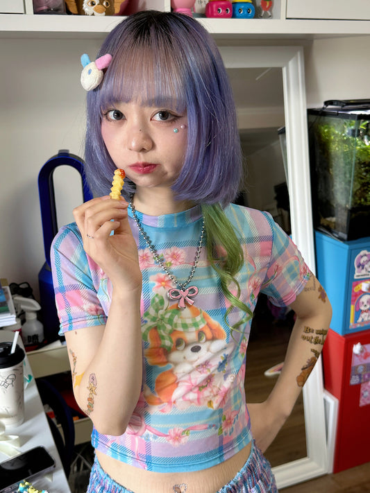 bunnybunnygun - Decora Kei Mesh T-Shirt tshirt bunnybunnygun