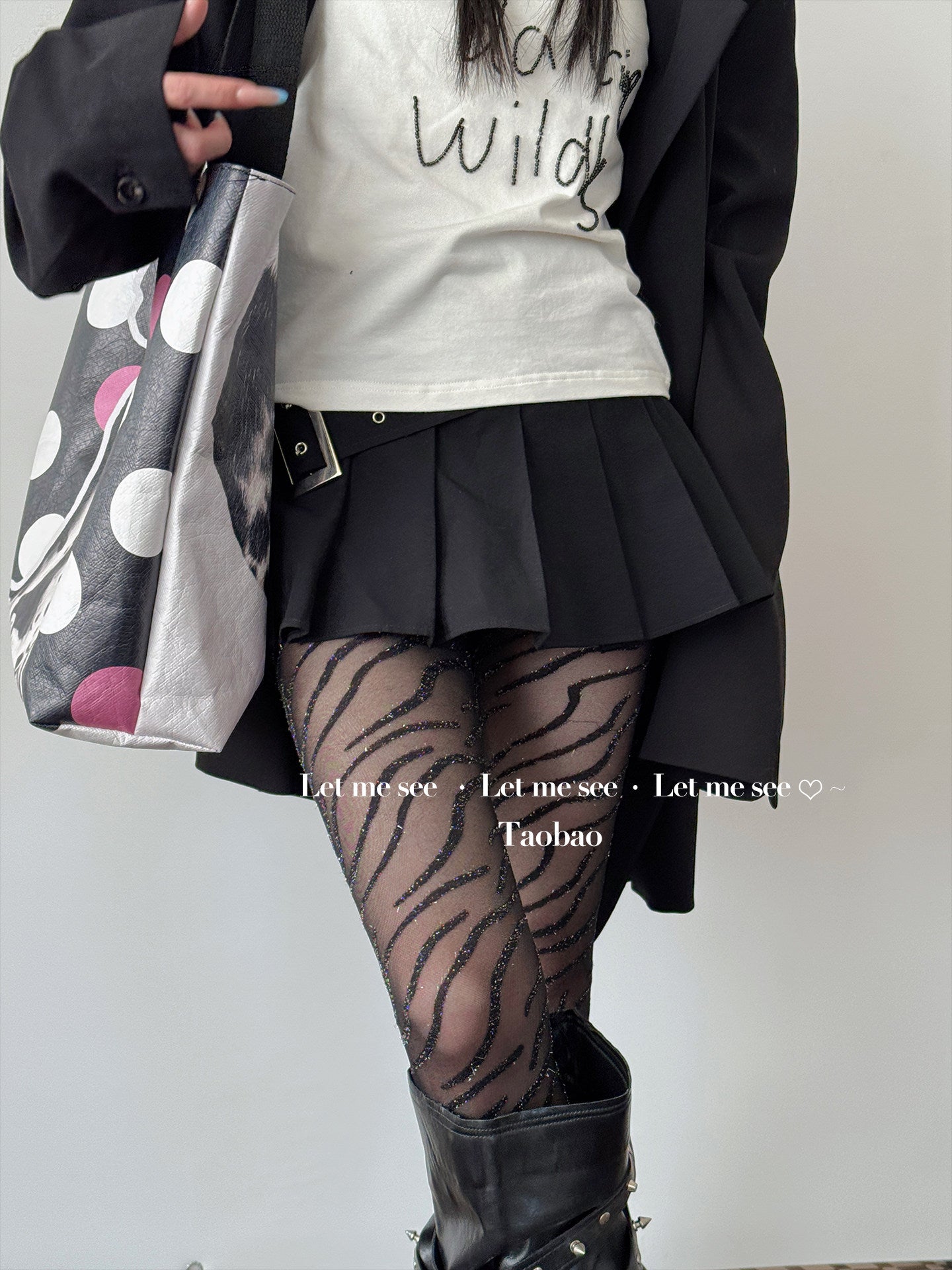 LET ME SEE - Zebra Sheer Tights tights let me see
