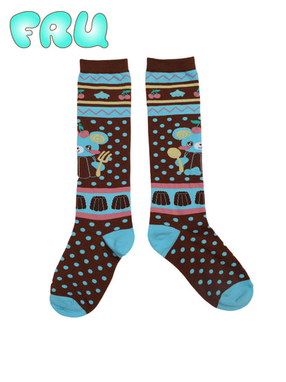 frufru - Kawaii Chocolate Bear Socks sock frufru