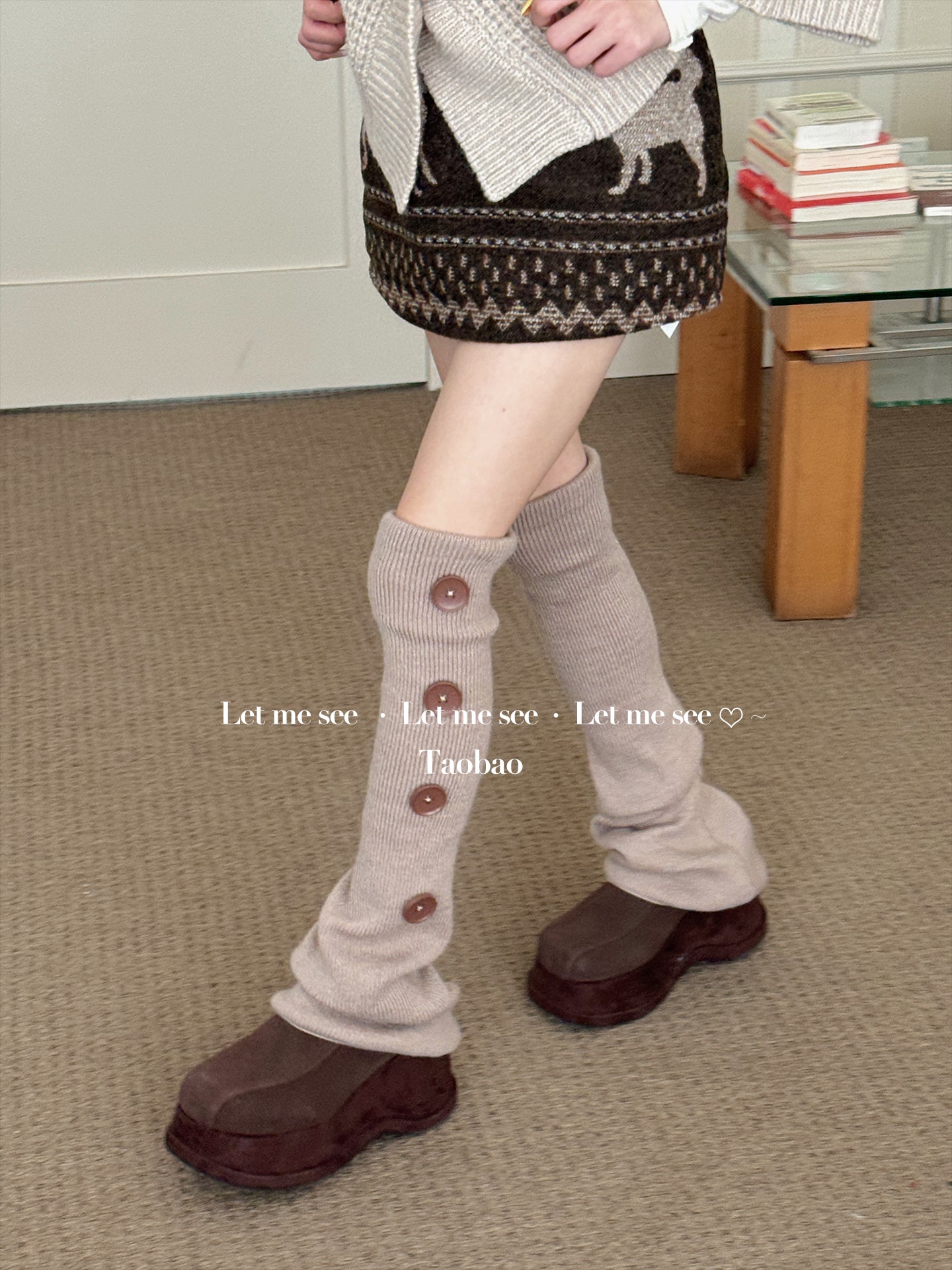 LET ME SEE - Y2K Subculture Knit Overknee Leg Warmers leg warmmers let me see