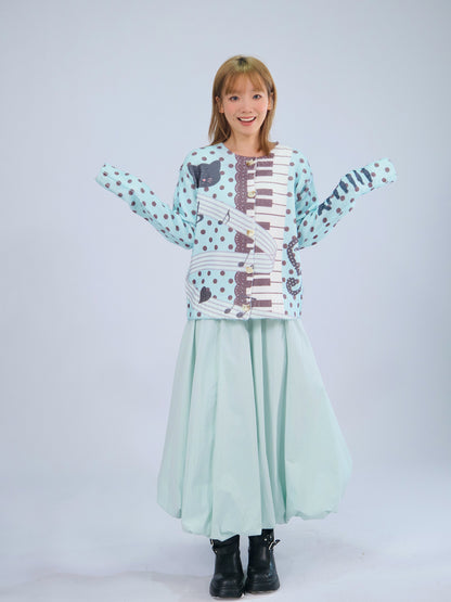 MeowMeow Bug - Y2K Knit Cardigan Cropped Soft Slim Fit