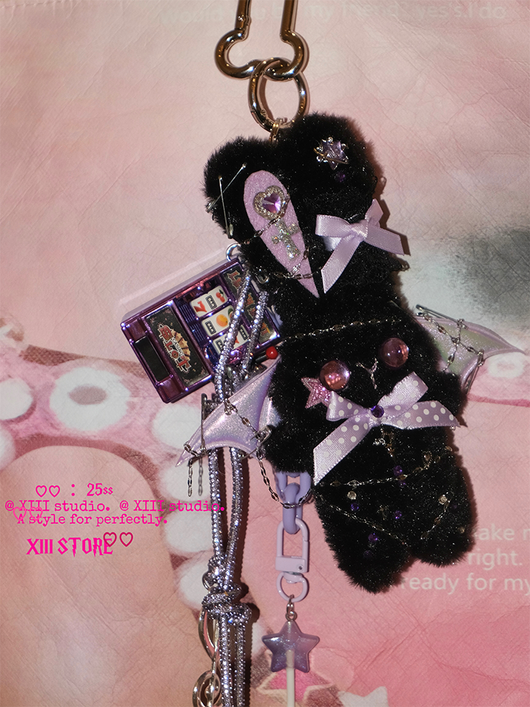 XIII STORE - Gothic Bunny Charm Keychain keychain XIII STORE
