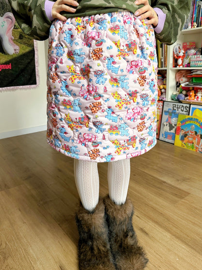 bunnybunnygun - Kawaii Quilted Padded Skirt skirt bunnybunnygun