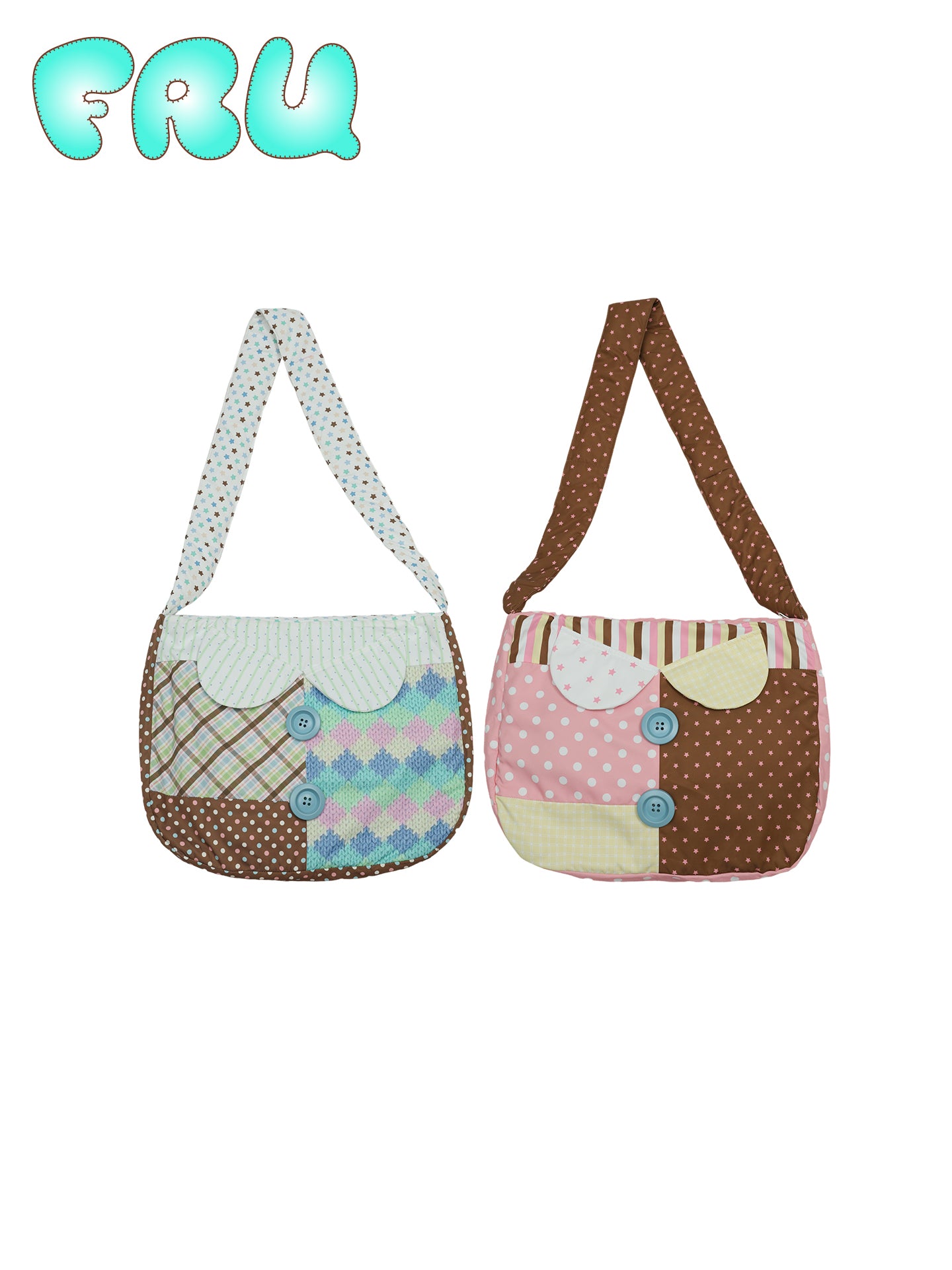 frufru - Kawaii Two-Tone Quilted Shoulder Bag bag frufru