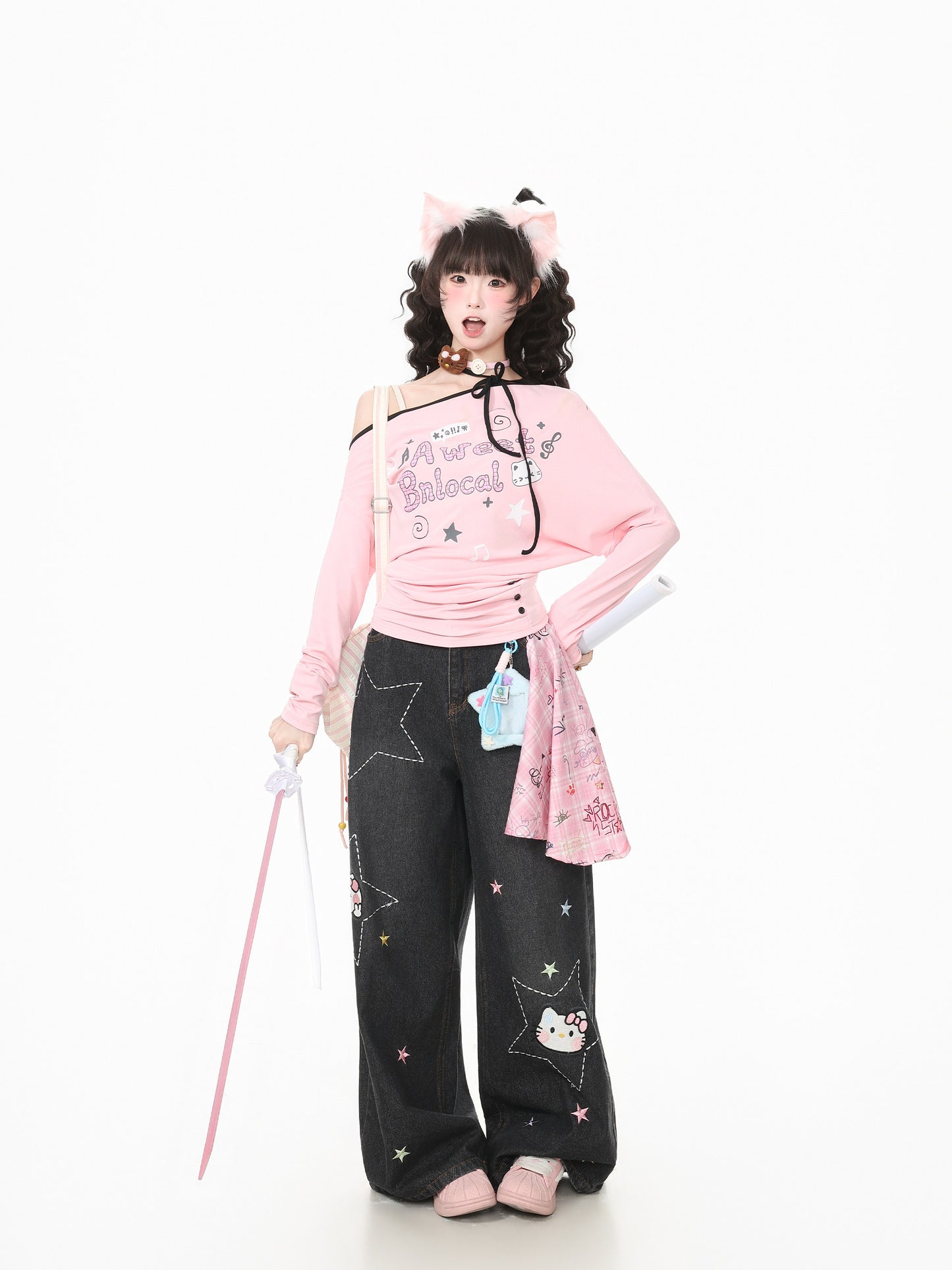 Languid Park - Asymmetric Off Shoulder Long Sleeve Top