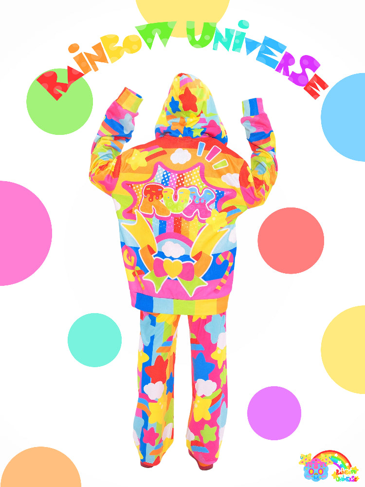 Rainbow Universe RUX - Decora Kei High-Saturation Rainbow Loose Pants pants Rainbow Universe RUX