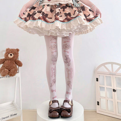 2 Bears - Velvet Bunny Bear Tights tights 2 bears