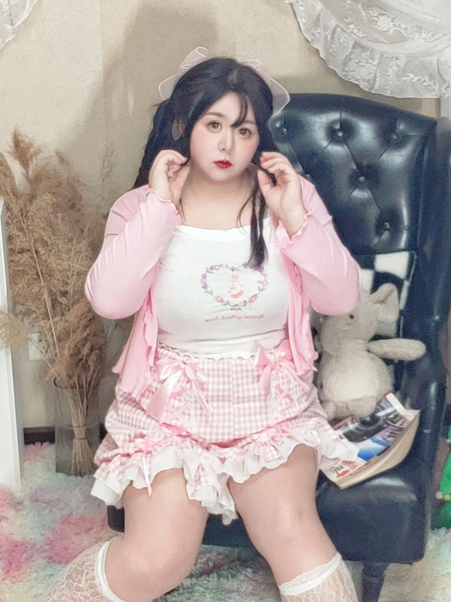 Roro Dream - Kawaii Pink Plaid Pumpkin Shorts shorts Roro Dream