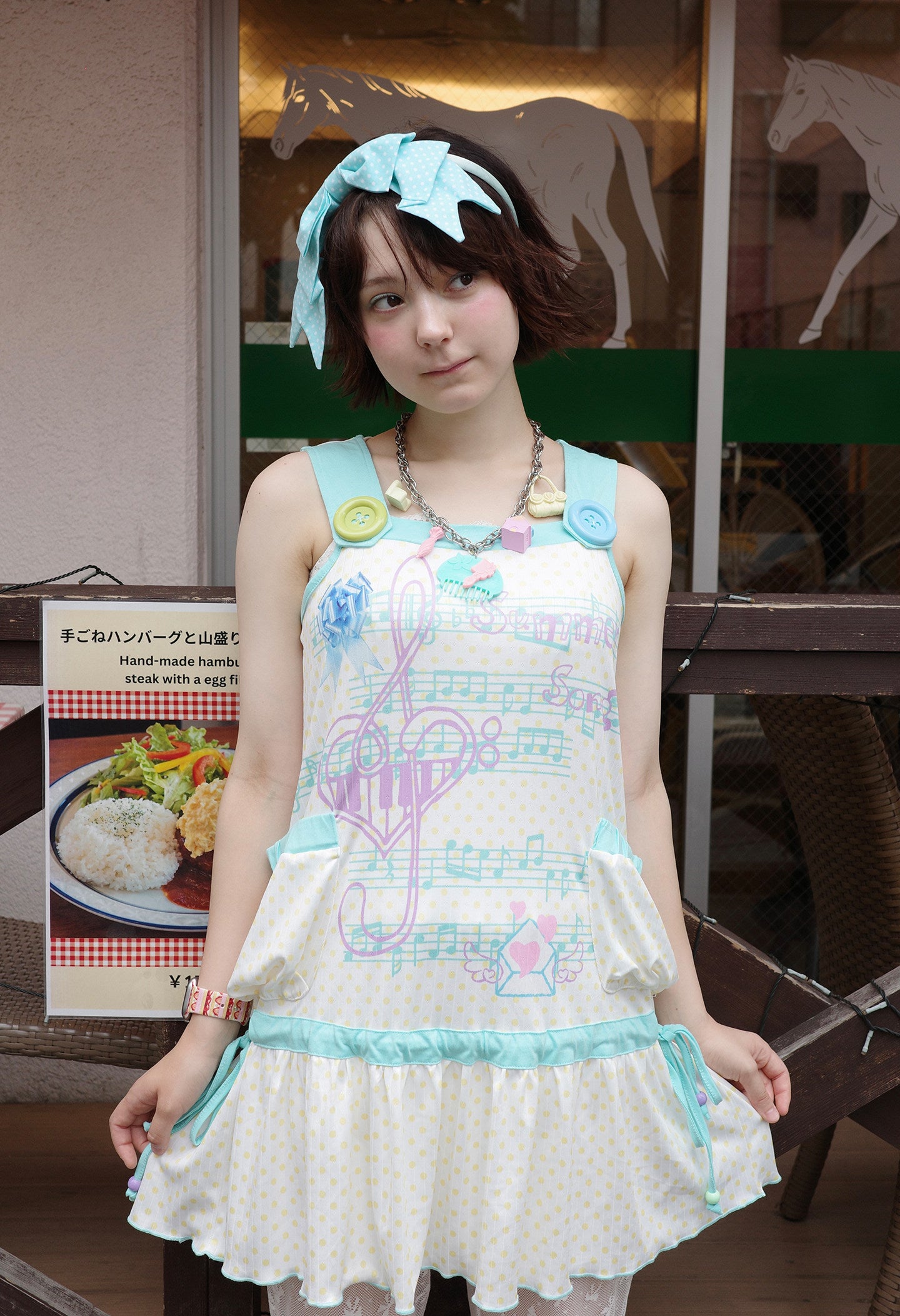 frufru - Mint Green Y2K Print Tank Dress dress frufru