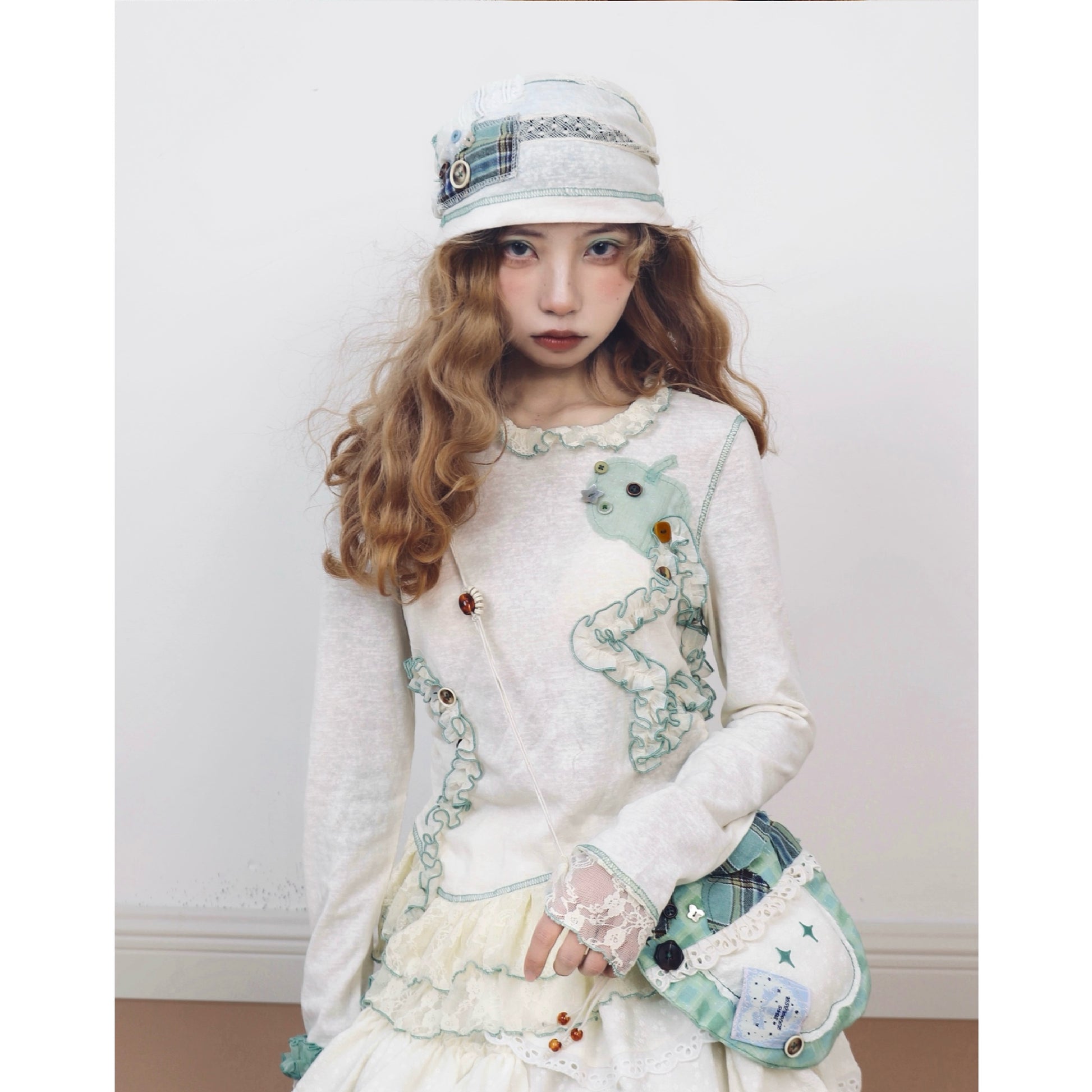 Disorder - Kawaii Patchwork Slouchy Beanie hat Disorder