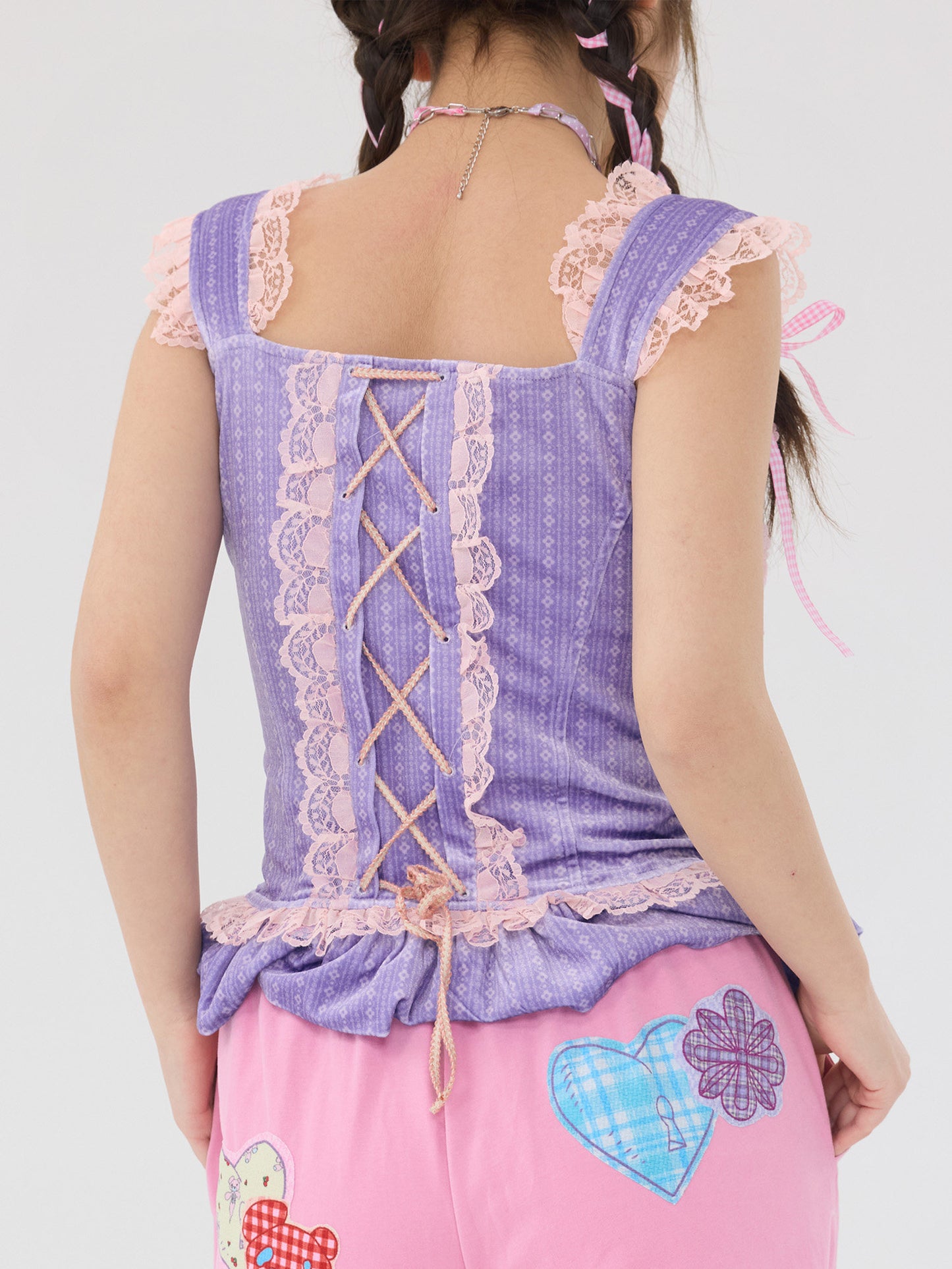tntntutu - Purple Bear Velvet Corset Top camisole tntntutu