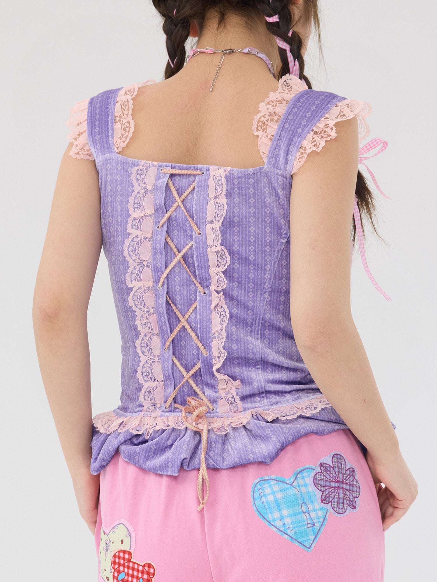 tntntutu - Purple Bear Velvet Corset Top camisole tntntutu