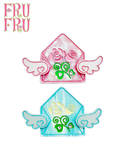 frufru - Rose Letter Envelope Hair Clip hair clip frufru
