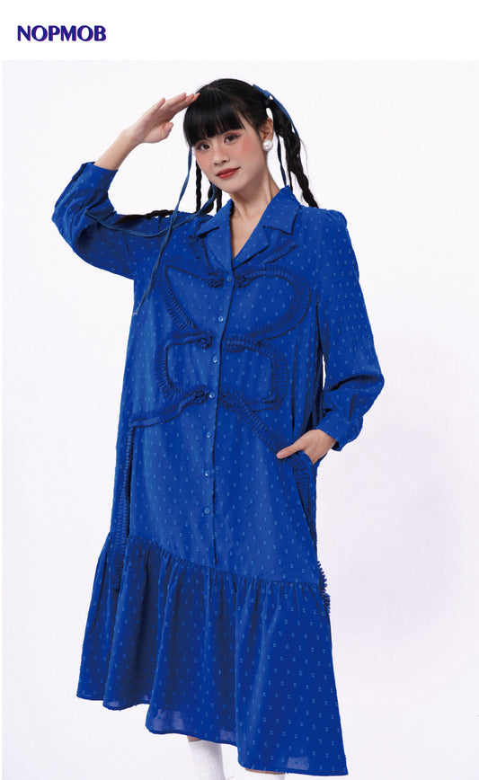 NOPMOB - Blue Butterfly Lace Dress dress NOPMOB