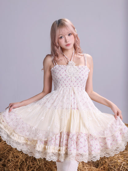 Rose Island - Mori Floral Tiered JSK Dress dress Rose island