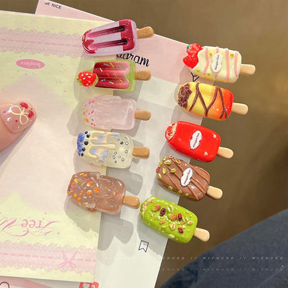 Ice Cream Cartoon Hair Clips hair clip none