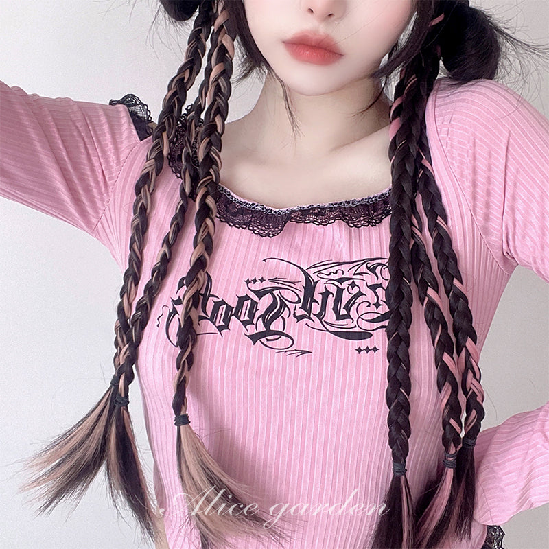 Y2K Boxer Braids Wig – Pre-Braided Ponytail wig Alice Garden
