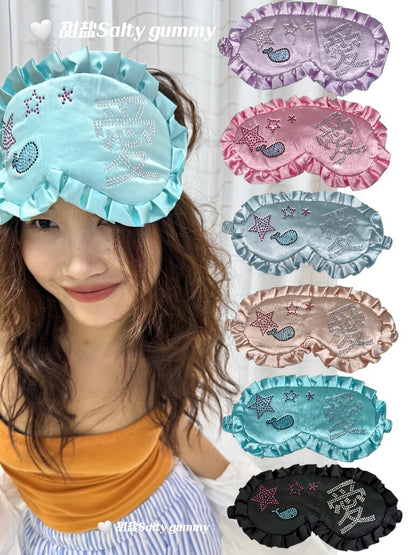 Salty Gummy - Satin Rhinestone Eye Mask mask Salty Gummy