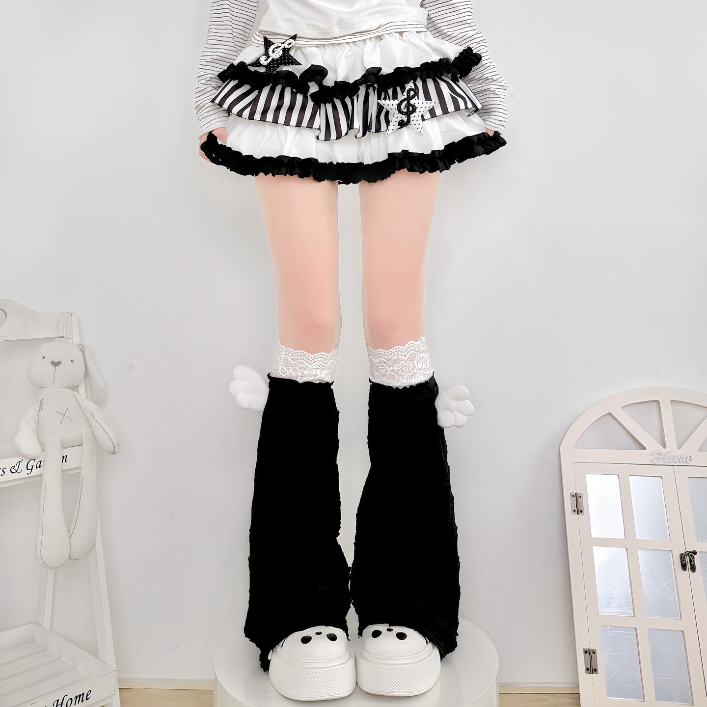 2 Bears - Lace Angel Leg Warmers leg warmmers 2 bears