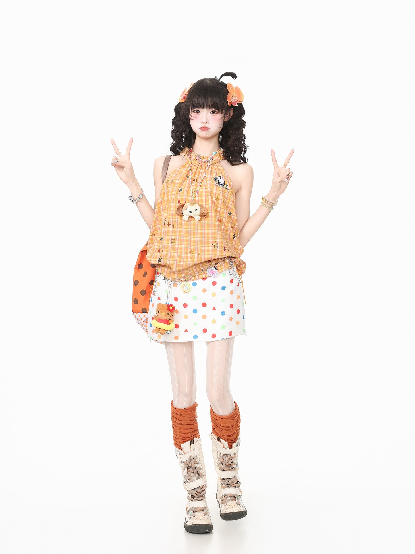 Languid Park - Polka Dot Wide Leg Skirt Pants skirt Languid Park