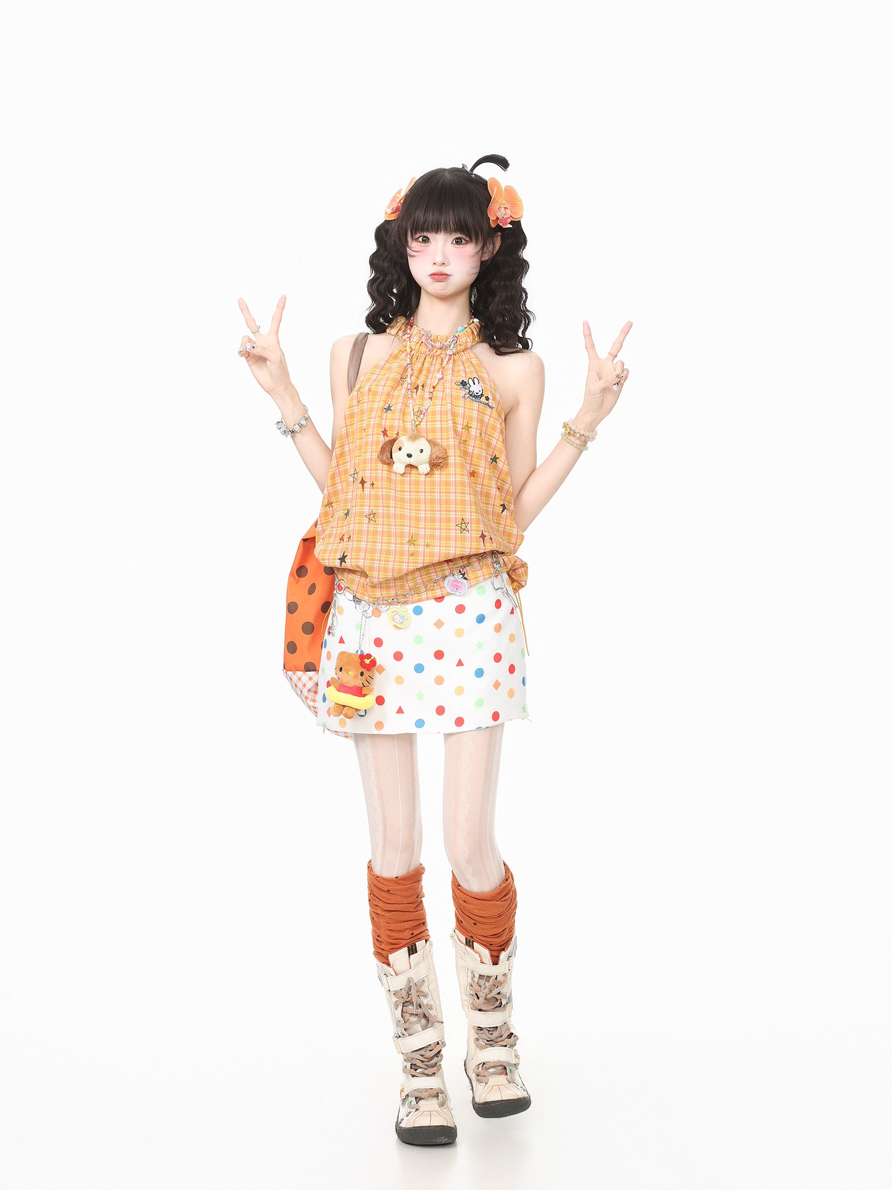 Languid Park - Polka Dot Wide Leg Skirt Pants skirt Languid Park