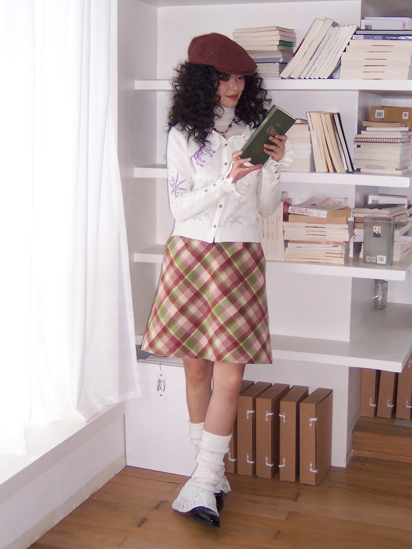 Chemical Girl - Girly School Style Plaid Wool A-Line Skirt skirt chemical girl