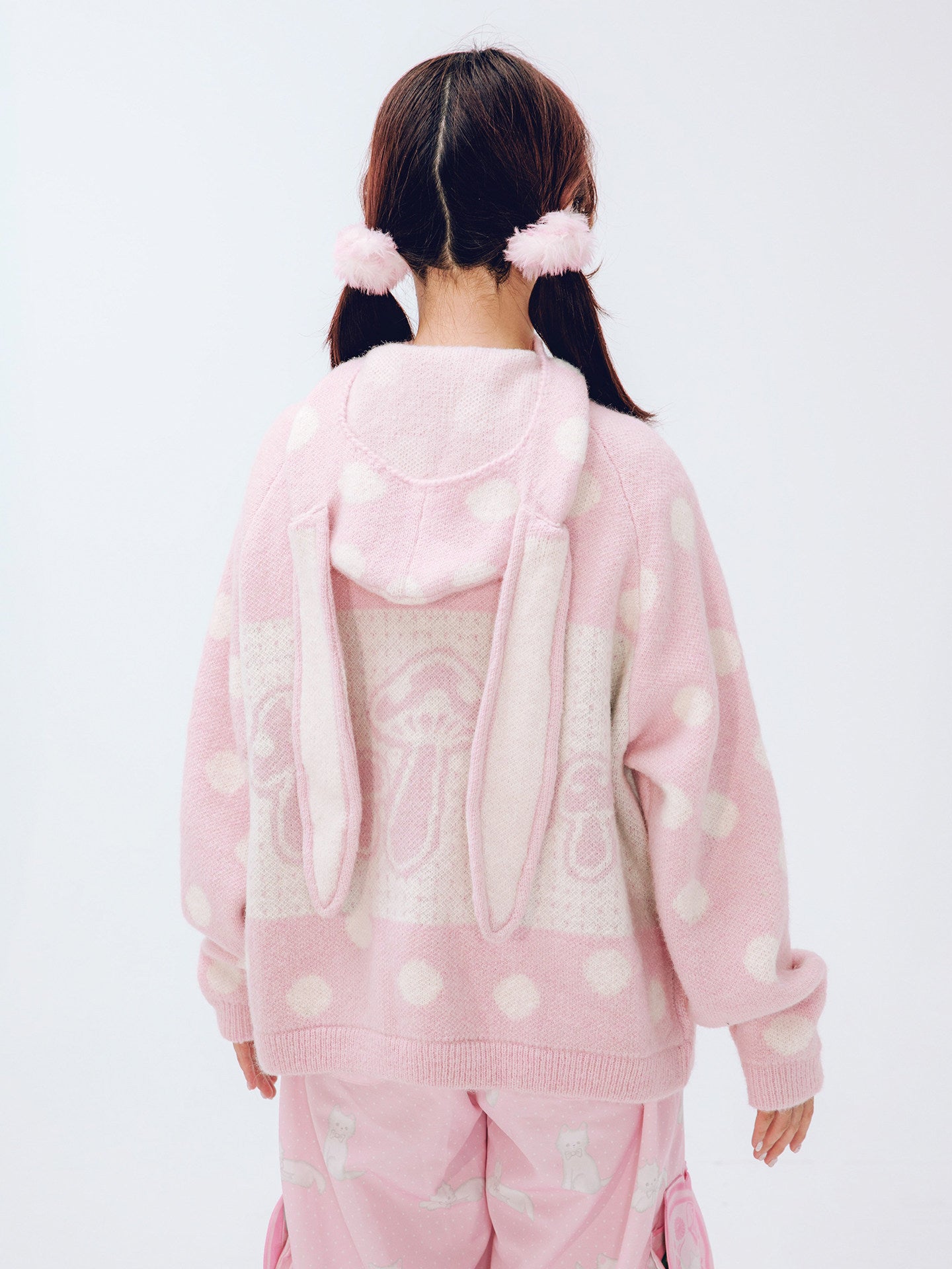 Meugler - Asymmetric Bunny Ear Knit Sweater cardigan Meugler