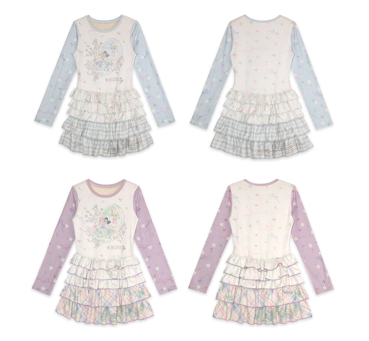 NeogoMade – Kawaii Star Print Ruffle Cake Dress dress NeogoMade